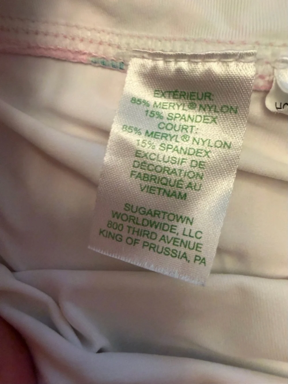 Lilly Pulitzer Fern Luxletic Ruffle Skort M Always Worth It Pink Green Palm